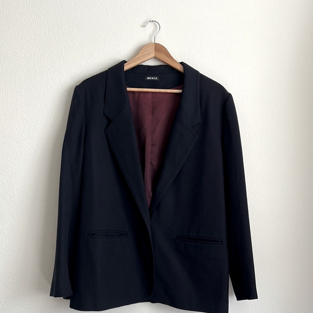 Vintage Navy Blue Blazer